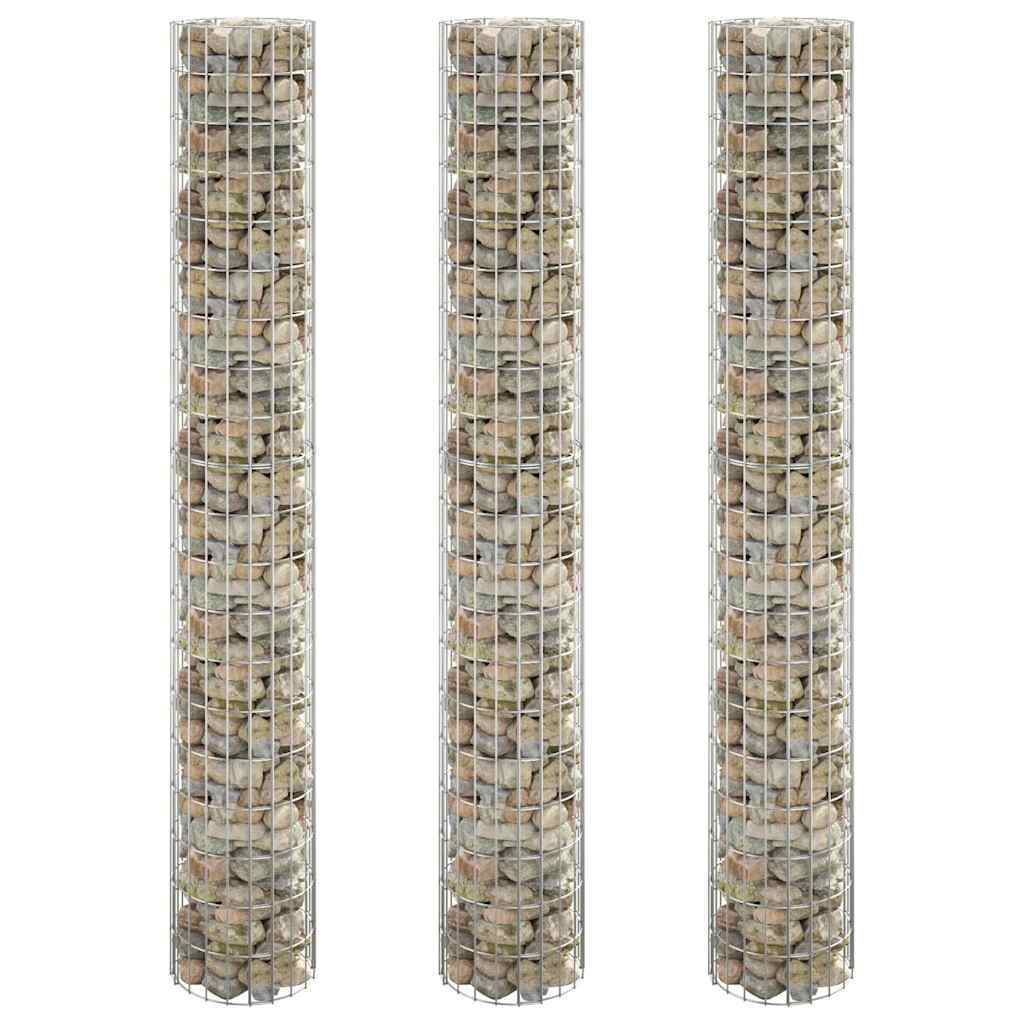 Circular Gabion Raised Beds 3 pcs Galvanized Steel 11.8"x78.7