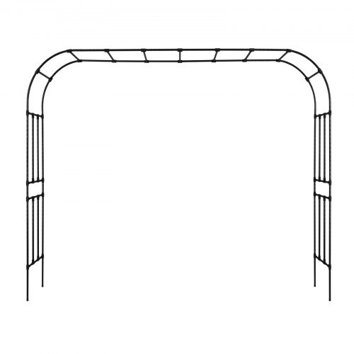Garden Arbor, 94.5 (H) x 126 (W) x 15.8 (D) in Metal Archway, Sturdy Outdoor Trellis Arch with Stakes, Easy to Assemble, Pergola Arbor for Plant Climbing Yard Lawn Wedding Party Decoration