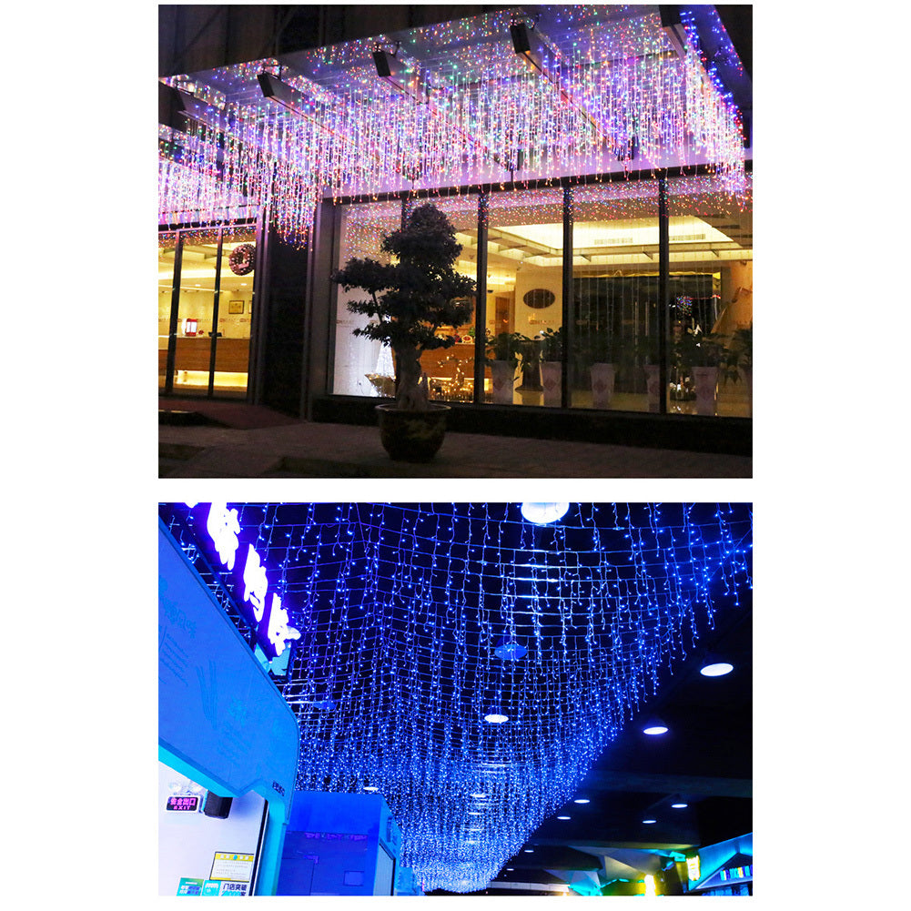 0.04w LED Christmas String Light 8 Lighting Modes IP44 Waterproof Outdoor Decorative Lights For Garden Yard Decoration 3.5 x 0.5m wavy shape warm color