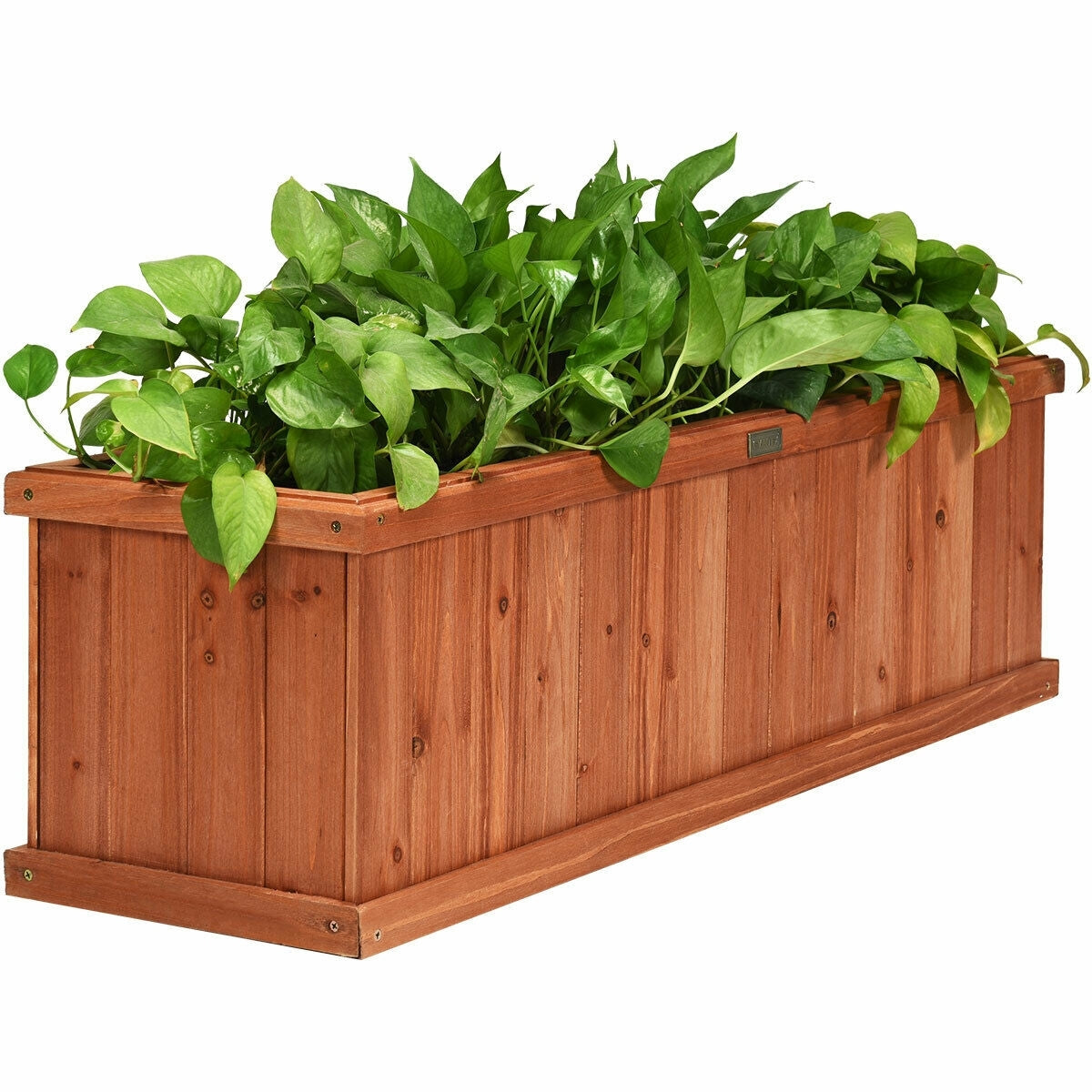 Wooden Decorative Planter Box for Garden Yard and Window - Color: Brown