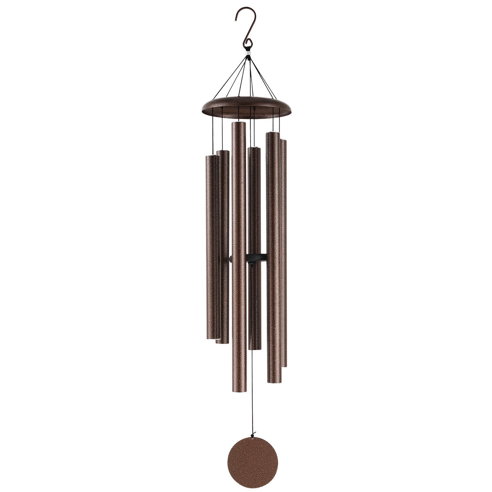 Wind Chimes for Outside, 50", Deep Tone Wind Chimes with 6 Tubes, Unique Large Memorial Wind Chimes for Anniversary, Amazing Outdoor Decor for Your Patio, Porch, Garden and Backyard, Copper Vein