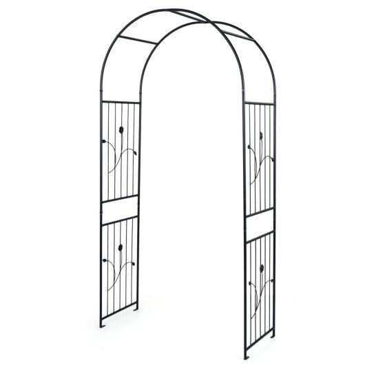 Garden Arch 87 Inches Tall Heavy Duty Metal Arbor Trellis Archway for Climbing Plants