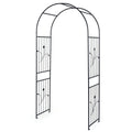 Garden Arch 87 Inches Tall Heavy Duty Metal Arbor Trellis Archway for Climbing Plants