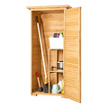 Outdoor Storage Shed, Large Wooden Outside Storage Shed, Oversize Garden Tool Shed with Metal Frame, Shelves, Floor, Waterproof Storage House Cabinet for Patio Yard Lawn Garden, 31.5x63.8 inch