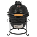 13in Round Ceramic Charcoal Grill Black