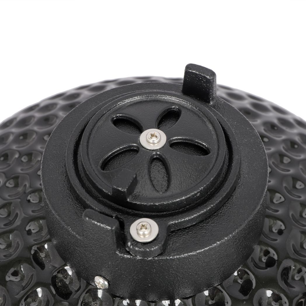 13in Round Ceramic Charcoal Grill Black