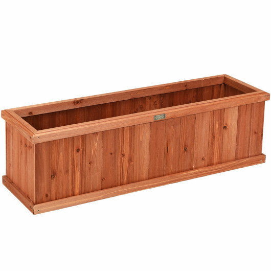?SMS ONLY?Wooden Decorative Planter Box for Garden Yard - Color: Brown