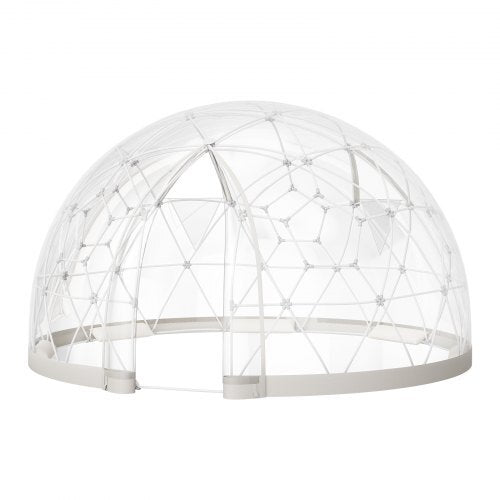 Garden Dome Igloo, 12 x 7.2 ft Outdoor Clear Bubble Tent for 4-7 Person, Weatherproof Geodesic Dome Greenhouse  with Window, PVC Igloo Tent for Backyard Patios Camping Party Wedding