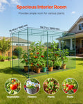Crop Cage, 9.5 x 6.36 x 6.36 ft Plant Protection Tent with Zippered Door, Wind-Resistant Tall Crop Cage, Easy to Install, Outdoor Raised Bed Cover, Tomato Plant Netting for Garden Patio Lawn